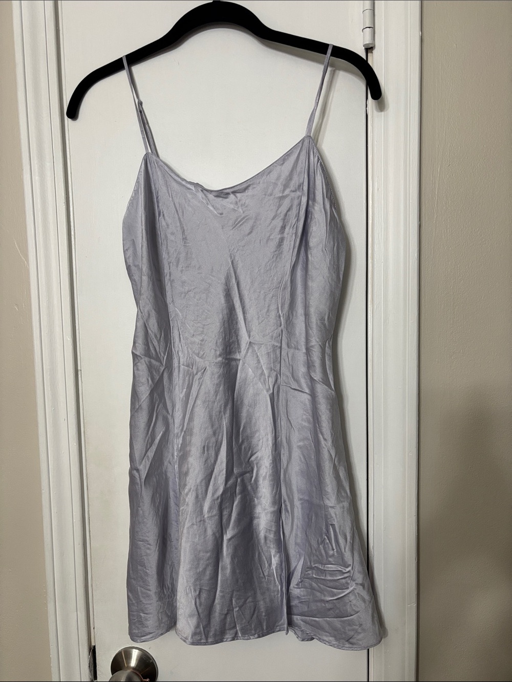 VS Lavender Shiny Slip Dress